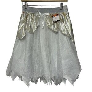 NWT Target Adult Costume‎ White Gold Glitter Tutu Skirt One Size